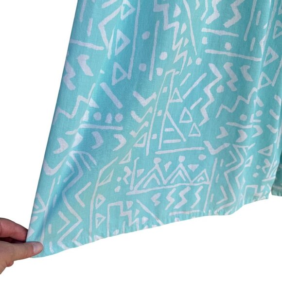 Richard Simmons Signatures Vintage Turquoise Button-Front Drop Waist Skirt 38 - Picture 7 of 9